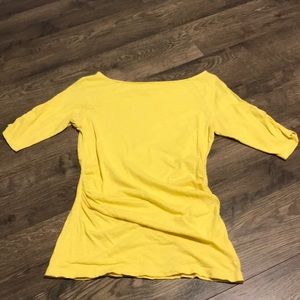 Bright Yellow Ruched Top
